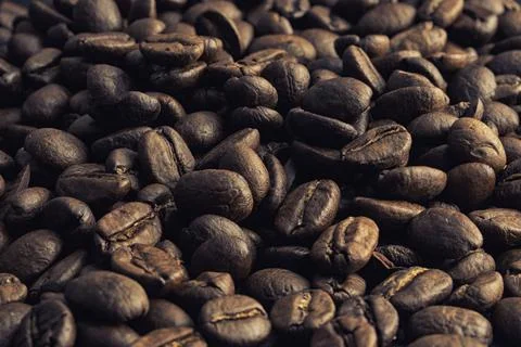 Roasted coffee beans, can be used as a background Stock Photos