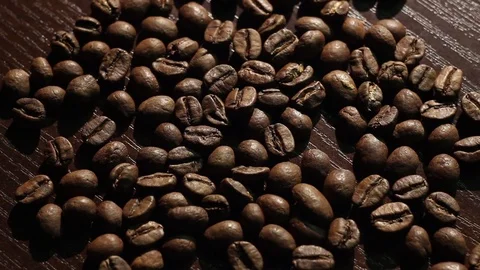 Roasted coffee beans. Close up Stock Footage 71669511