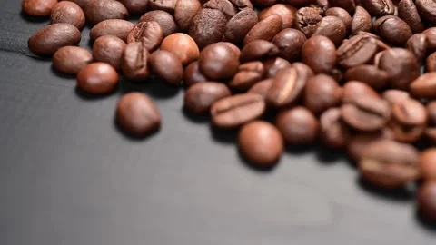 Roasted coffee beans close-up. Stock Footage 155101716