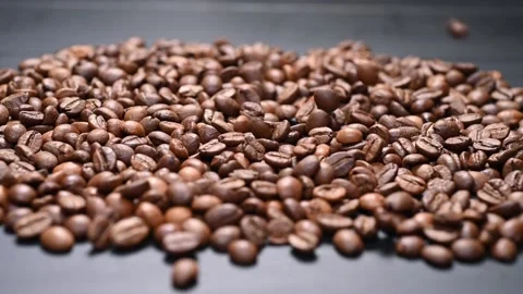 Roasted coffee beans close-up. Stock Footage 155101803