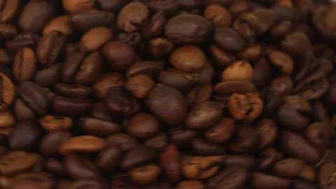 Roasted coffee beans close up Stock-Footage 229970519