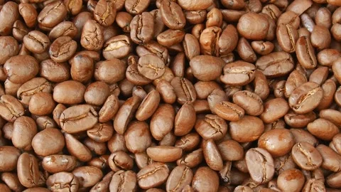 Roasted coffee beans close up. Stock Footage 328403184
