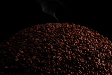Roasted coffee beans closeup Foto stock