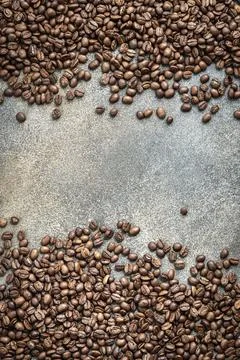 Roasted coffee beans with copy space Fotos de archivo
