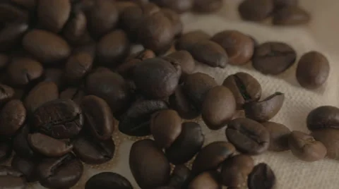 Roasted coffee beans Stock Footage 43224297