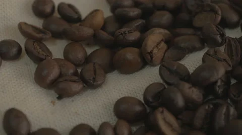 Roasted coffee beans Stock Footage 43224360