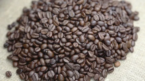 Roasted coffee beans Stock Footage 56426581