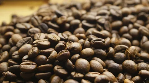 Roasted coffee beans  Stock Footage 60584548