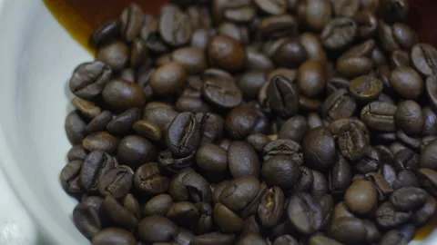Roasted coffee beans Video stock 88436083