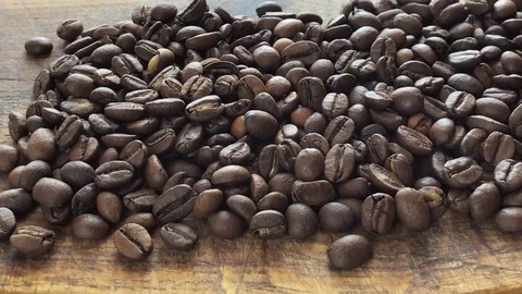 Roasted coffee beans Stock Footage 91247251