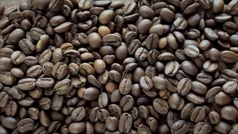 Roasted coffee beans Stock Footage 91247283