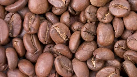 Roasted coffee beans 库存影片 95563077