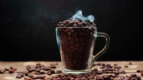 Roasted coffee beans Stock Footage 239416168