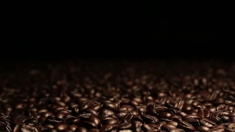 Roasted coffee beans horizontal panning Stock Footage 146929279