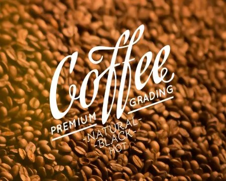 Roasted coffee beans. Stock-Illustration