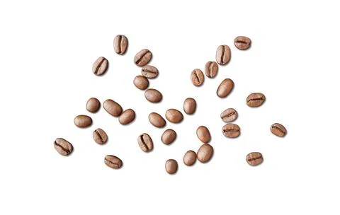 Roasted coffee beans isolated on background Foto stock