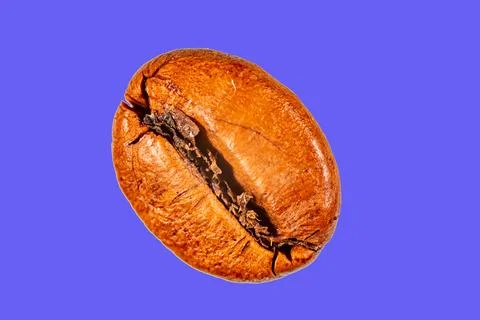 Roasted coffee beans isolated on the background in the composition Photos