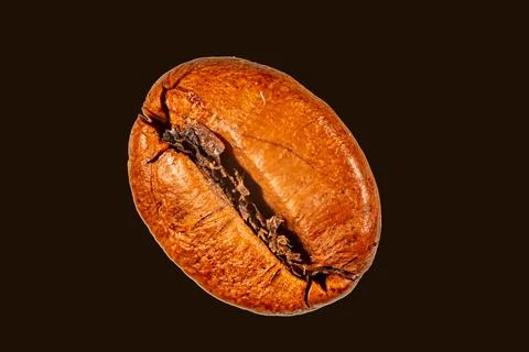 Roasted coffee beans isolated on the background in the composition Stock Photos