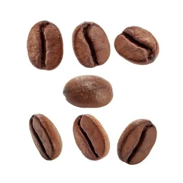 Roasted coffee beans isolated Stock Photos