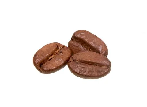 Roasted Coffee Beans isolated Stock Photos