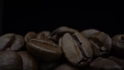 Roasted Coffee Beans Macro Close Up Stock Footage 131500841
