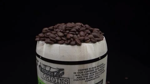 Roasted Coffee Beans Macro Close Up Stock Footage 131500924