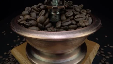 Roasted Coffee Beans Macro Close Up Stock Footage 131501137