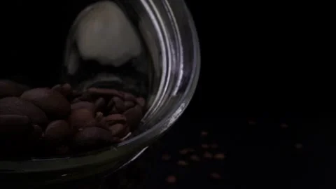 Roasted Coffee Beans Macro Close Up Stock Footage 131501251