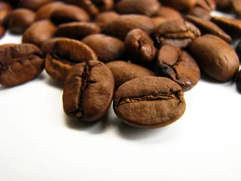 Roasted coffee beans macro 写真素材