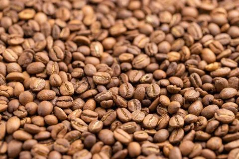 Roasted coffee beans pattern texture Stock Photos