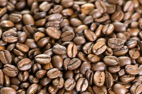 Roasted coffee beans Stock Photos