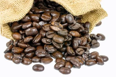 Roasted coffee beans Stock Photos
