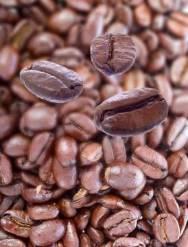 Roasted coffee beans Stock Photos