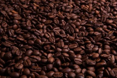 Roasted coffee beans Foto stock