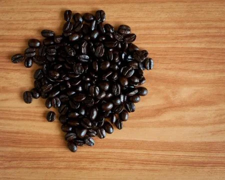 Roasted coffee beans . 写真素材