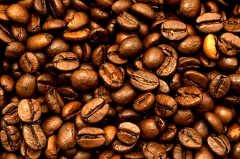 Roasted coffee beans Stock Photos