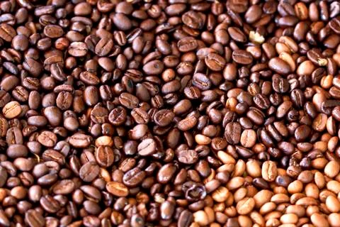 Roasted coffee beans Stock Photos
