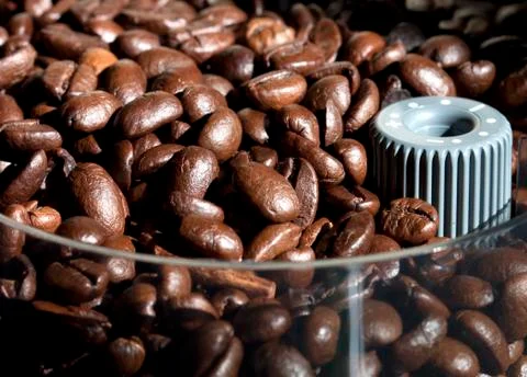 Roasted coffee beans Stock Photos