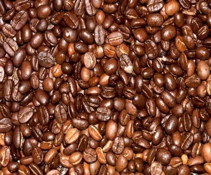 Roasted coffee beans Stock Photos
