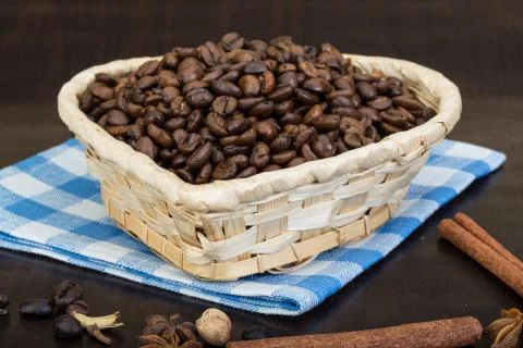 Roasted coffee beans Stock Photos