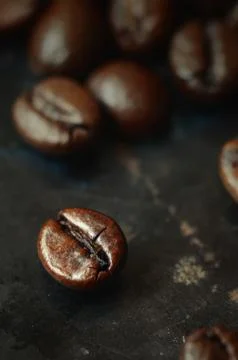 Roasted coffee beans Foto stock