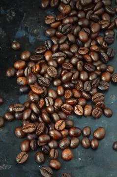 Roasted coffee beans Stock Photos