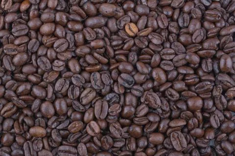 Roasted coffee beans Foto stock