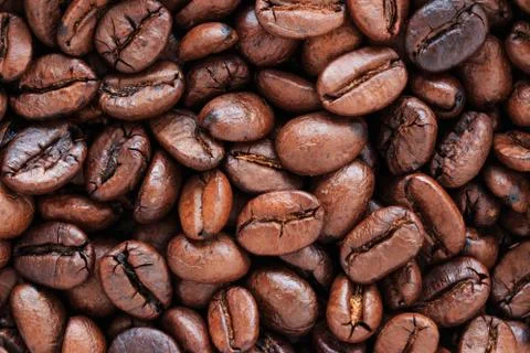 Roasted coffee beans Stock Photos
