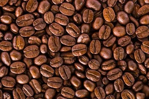 Roasted coffee beans Stock Photos