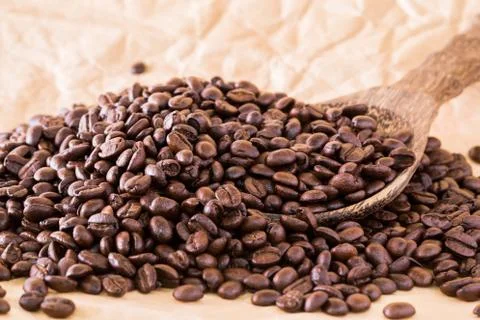 Roasted coffee beans Stock Photos