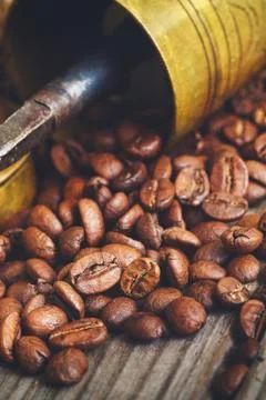 Roasted coffee beans Stock Photos