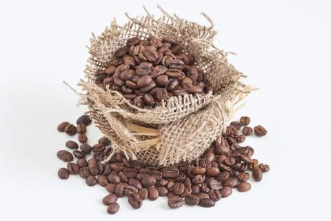Roasted coffee beans Stock Photos