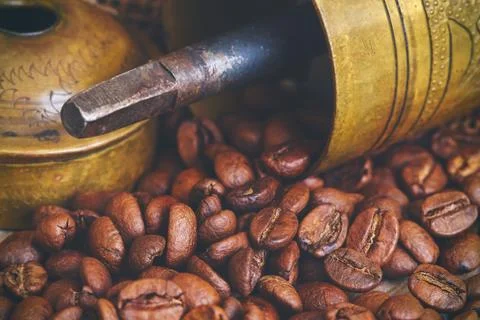 Roasted coffee beans Stock Photos