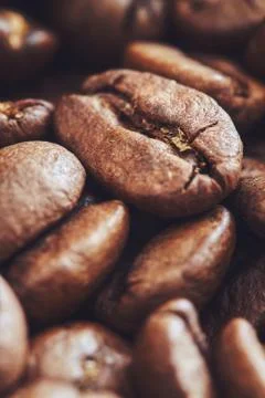 Roasted coffee beans Stock Photos